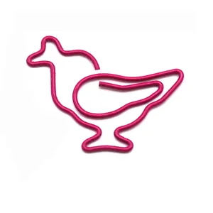 Trombone Rose Poussin Clips Mignons en Métal Fil pour Bureau École Fournitures Drôles