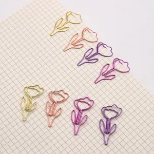 Kleurrijke metalen bloem paperclips schattige creatieve gevormde bladwijzers voor kantoor en school