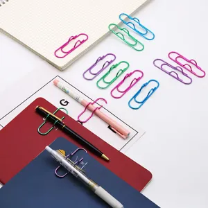 Creative Metal Paper Clips And Pen Holder Cute Shaped Colorful Bookmarks Stationery Clips For Office School