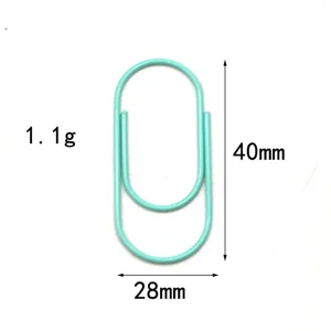 40mm colorful coated metal paperclip large office document binder clip for school and work.