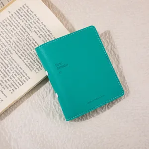 Makaron Farbe tragbares loses Blatt Notizbuch Tagebuch, minimalistischer Kunstleder Planer.