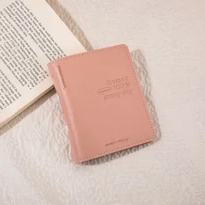 Macaron rosa Kunstleder Ringbuch Notizbuch, tragbarer nachfüllbarer Tagebuch Planer Organizer.