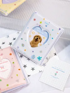 Mini heart photo card storage album 3 inch polaroid postcard collection book for cute gifts