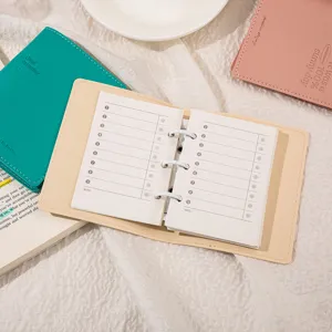 Tragbares farbenfrohes Mini Ringbuch Notizbuch nachfullbarer Planer fur das Buro