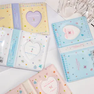 Mini photocard binder 3 inch polaroid photo album heart hollow aesthetic kpop card holder