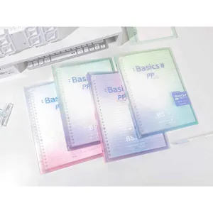 Refillable loose-leaf B5 gradient notebook student soft cover lined memo diary book