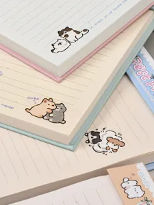 B6 lindo gato cuaderno de dibujos animados notas adhesivas papelería escolar kawaii