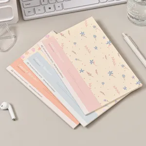 A5 floral notebook aesthetic journal cute stationery student school office supplies