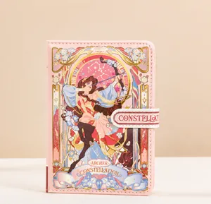 Sagittarius zodiac hardcover notebook with magnetic closure, PU leather journal planner.