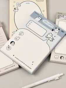 Primo piano del taccuino gatto carino con consistenza della carta e rilegatura pulita.