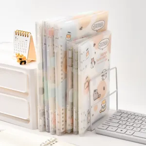 Carnet de notes a spirales B5 rechargeable motif mignon papeterie etudiante vue de detail