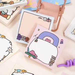 Set di note adesive carine, blocco note strappabile creativo con bellissime illustrazioni.