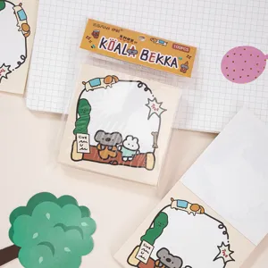 Blocco note adesive koala carino 100 fogli strappabili cancelleria cartone animato