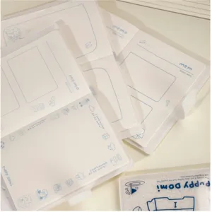 Transparant plastic omslag schattig puppy ontwerp memo notitieboekje dagboek pad