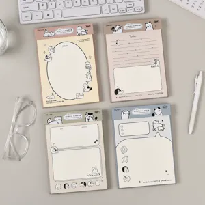 Set di blocchetti per appunti gatto carino, blocco note strappabile B6 scuola.