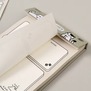 Simpatico blocco note strappabile B6 con illustrazioni di gatti per uso quotidiano.