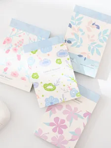 Korean style floral memo pad sticky notes set for student bullet journal stationery.