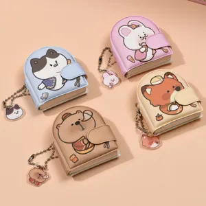 Mini Pendant Notebook Keychain Cute Cartoon Animal Design Portable Pocket Diary Memo Pad With Acrylic Pendant