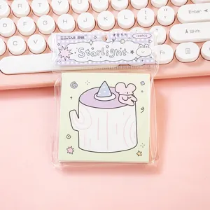 Blocco note adesivo Starlight con 100 fogli dal design carino per ufficio e appunti giornalieri.