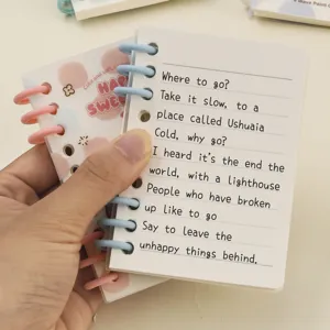 Mini pocket ring notebook portable cute spiral binder memo pad student stationery diary book