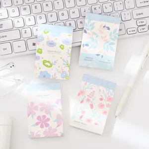 Korean Style Cute Floral Memo Pad Pocket Notebook Student Stationery Diary Material Paper Office Note Book