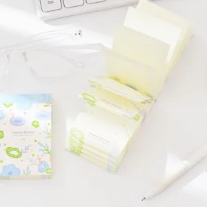 Korean style floral sticky notes memo pad for journaling and student daily stationery.
