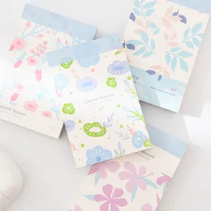 Korean style floral memo pad non-sticky student pocket note paper cute stationery aesthetic book