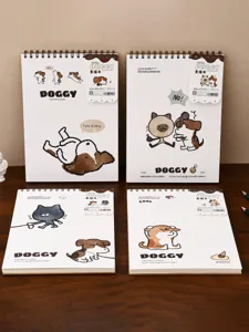 Bloc-notes spirale A4 carnet de dessin illustration chien mignon papier épais croquis art