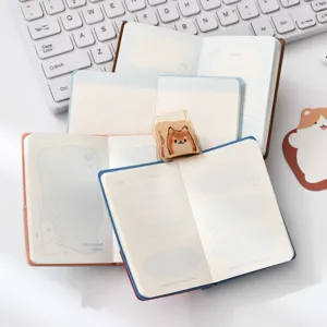 Mini cuaderno de bolsillo diario de viaje portátil bonito juego de papetería chic