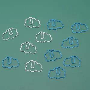 Lindo clip de papel en forma de nube papelería metálica para organización de oficina