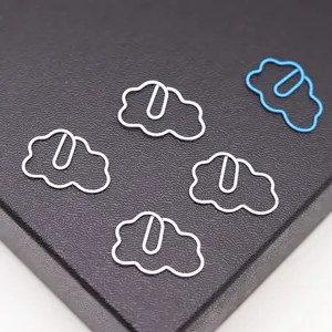 Bonitos clips de papel en forma de nube para documentos de oficina papelería y decoración.