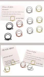 Detailansicht kreisförmiger Metall-Memoclips in verschiedenen Metallic-Farben