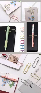 Clip de stylo en métal créatif pour carnet et agenda, papeterie multifonction.
