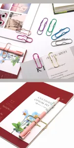 Clip de stylo en métal créatif trombone de carnet accessoire de papeterie de bureau