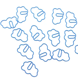Clips de papel con forma azul creativa papelería de oficina lindo organizador de documentos