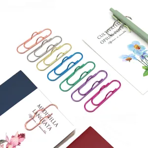 Trombones en métal coloré porte-stylos pour carnet fournitures de bureau papeterie