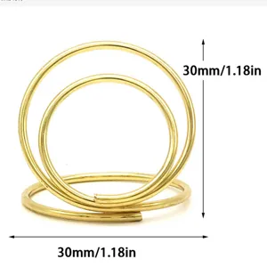 Goldener runder Metall-Visitenkartenhalter für Schreibtisch mit 30mm Höhe und Breite