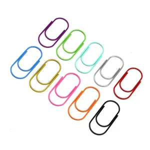 Colorful Plastic Coated Metal Paper Clips Large Office Document Organizing Clips Cute Bookmarks School Stationery Supplies