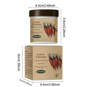 Woodsleep carrot carotene calming water pad 60pcs facial skincare moisturizing soothing.