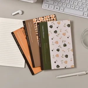 A5 quaderno a righe floreale estetico copertina flessibile diario cancelleria scuola
