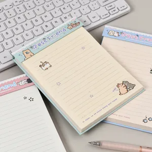 B6 cuaderno lindo de dibujos animados arrancable con diseño de gato dulce para estudiantes.