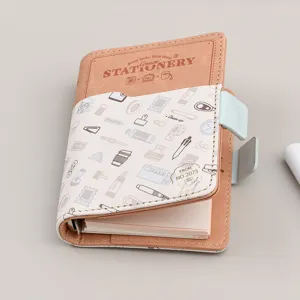 Agenda tascabile A6 in pelle quaderno diario portatile cancelleria carina organizer.