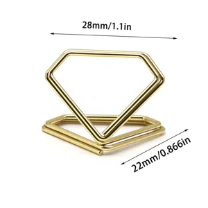 Diamant vormige metalen memo houder en kaart houder bureau foto houder voor feestjes
