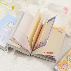 Full-color pixel game themed pocket notebook with cute rabbit illustrations for students