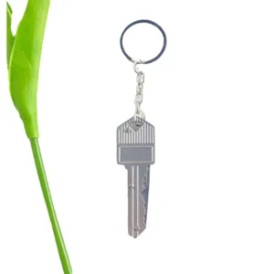 Mini folding key shaped pocket knife keychain tool for outdoor self defense and utility