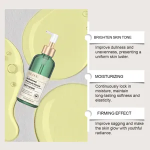 Detail view of OUHOE Bee Venom Serum showing brightening and moisturizing benefits