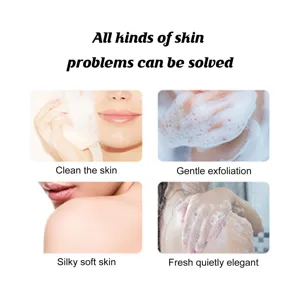 Facial and body cleansing soap detail banner showing gentle skincare and rich lather.