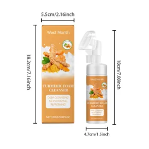 WEST MONTH nettoyant mousse au curcuma visage hydratant doux soin de la peau 100ml