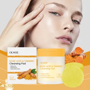 Ενυδατικά Pads Καθαρισμού Προσώπου OUHOE Kojic Acid και Turmeric Απαλός Βαθύς Καθαρισμός Πόρων