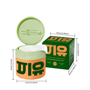 Almohadillas tónicas de té verde exfoliantes faciales y cuidado hidratante con 100 piezas